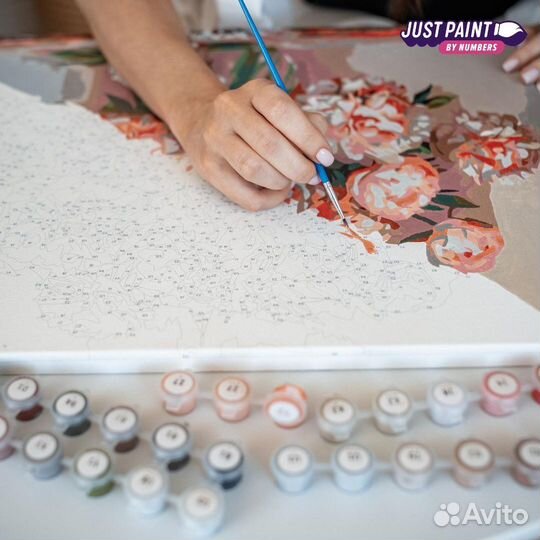 Картина по номерам,40*50, чайный сервис