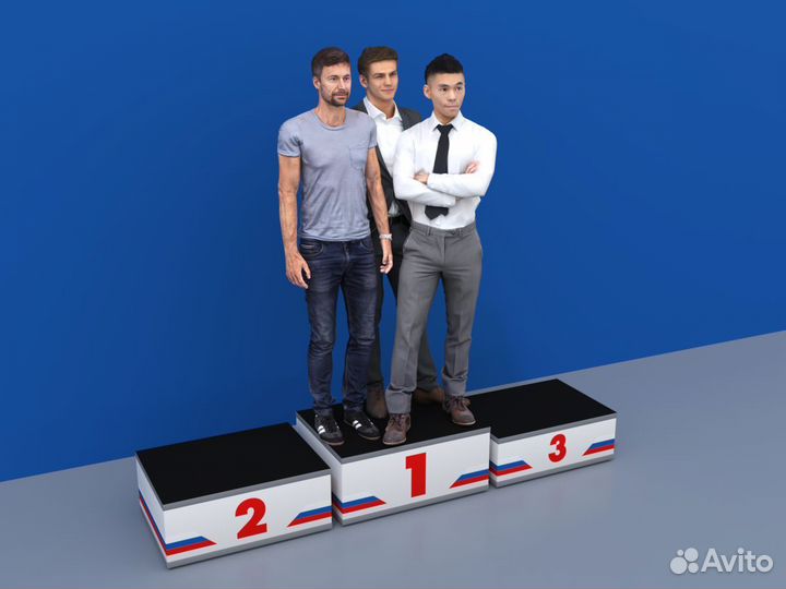 Пьедестал награждения Матрешка 812х612мм (прямоуг)