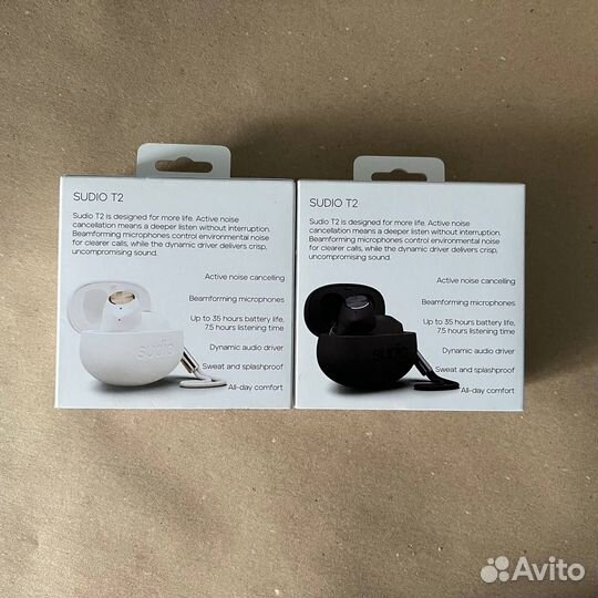 TWS наушники с микрофоном Sudio T2 (новые)