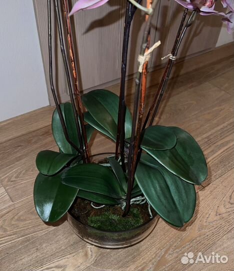 Орхидея искусственная премиум качества 80см