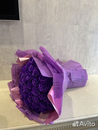 Букет из мыльных роз