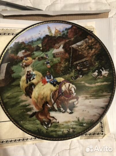 Тарелка былинный фарфор