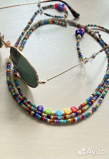 Держатель для очков чокер из бисера