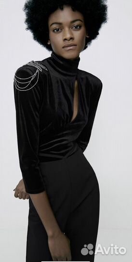 Zara, боди из бархата