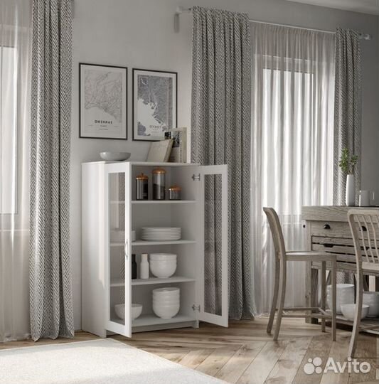 Тумба 2 двери со стеклом