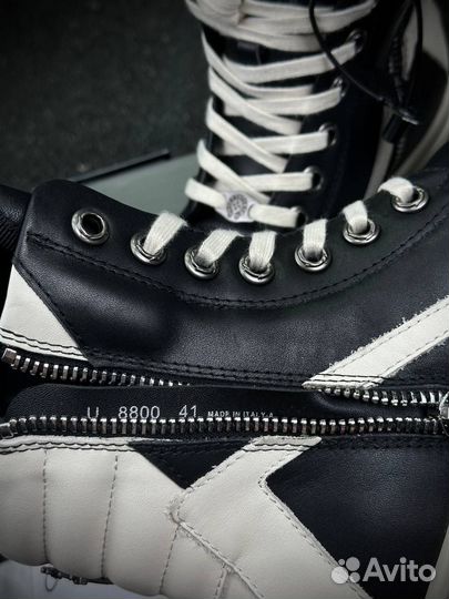 Кеды Rick owens x Chrome Hearts (черные и белые)