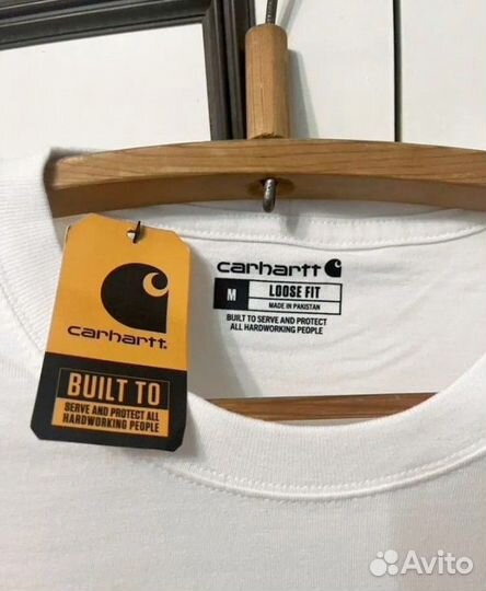 Футболка Сarhartt WIP белая, оригинал