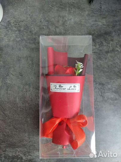 Букет с мыльной розой