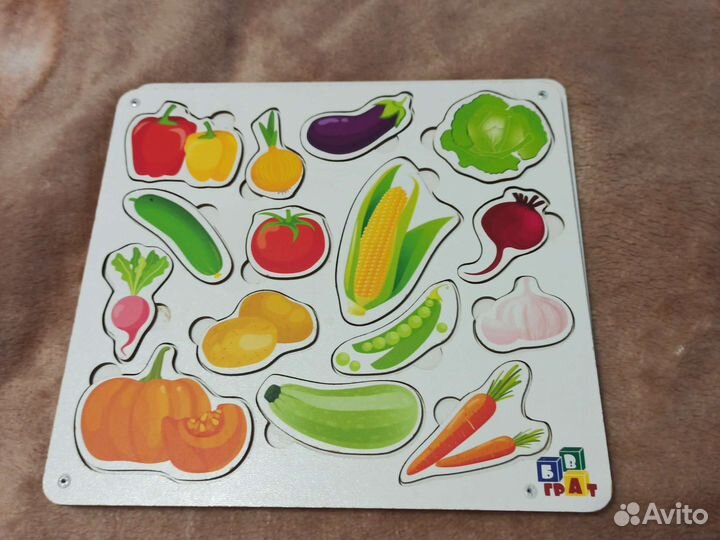 Развивающие рамка-вкладыш, сортер, пазл