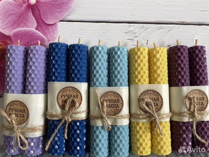 Свечи ручной работы из вощины