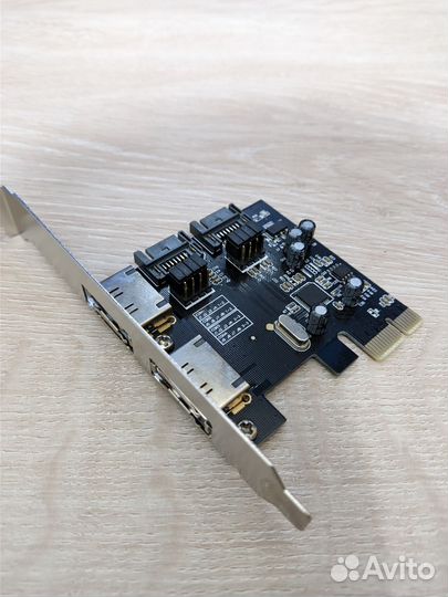 Новый Контроллер PCI-E 1x SATA3 - 2 Int + 2 eSata