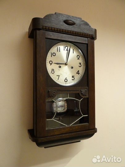 Часы старинные настенные коллекция Gustav Becker