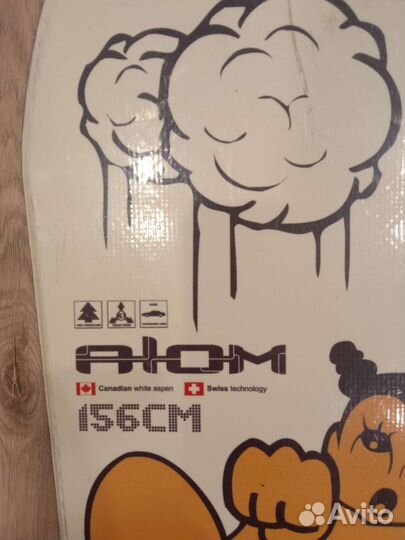 Сноуборд Atom 156 см, ботинки для сноуборда