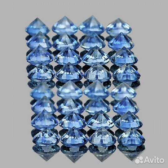 Сапфир натуральный 0,97Ct 1,5мм 50шт VVS Цейлон