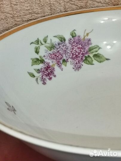 Тарелки и салатник «Сирень» Дулево 1965г