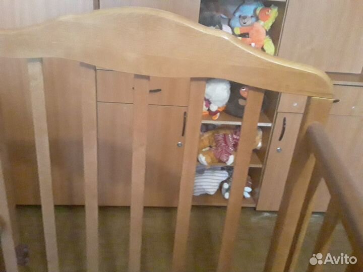 Кроватка детская маятник качалка+ подарок матрац