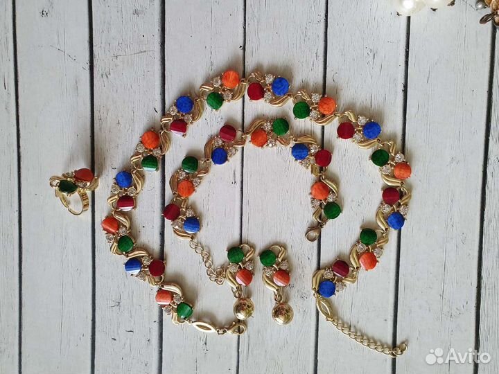 Колье, браслет, серьги, кольцо