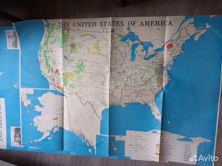 Альбом с Англией и США. Карты.Раритет. 1975г