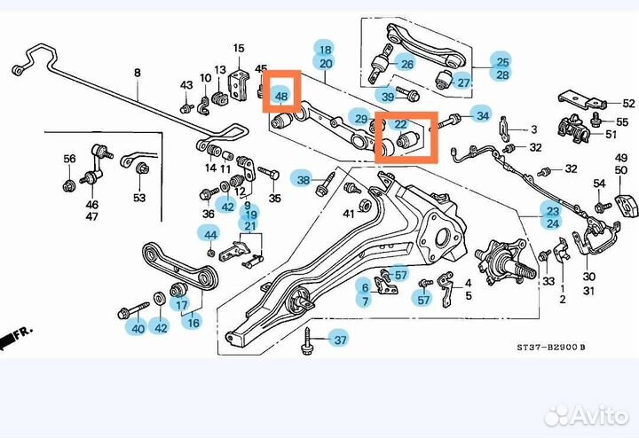 Сайлентблок honda cr-v