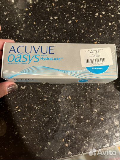 Линзы контактные acuvue oasys 1 day -5 и -5,5