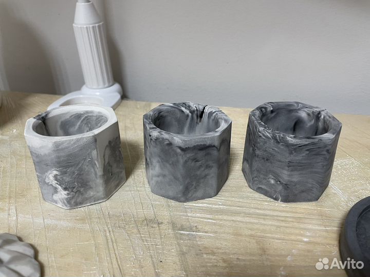 Подсвечники из гипса