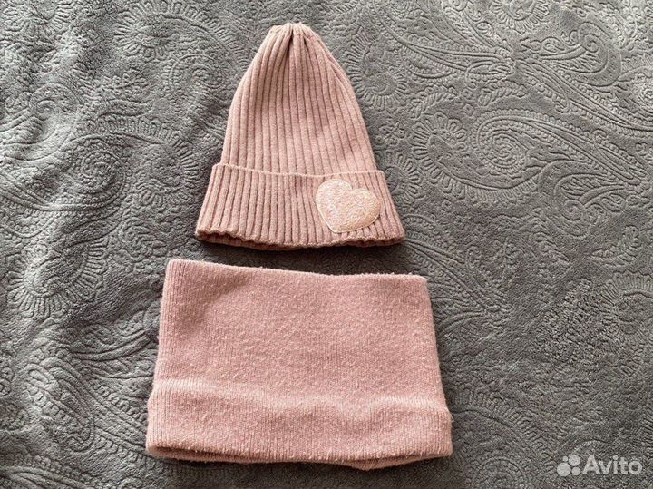 Шапка и снуд для девочки 48-52