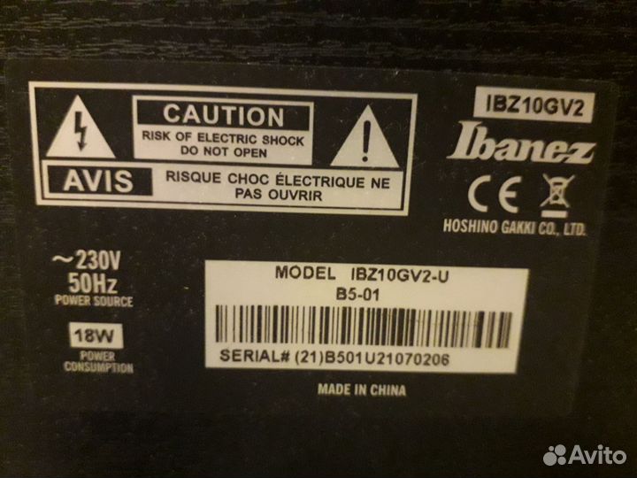 Гитарный комбоусилитель Ibanez Ibz10gv2
