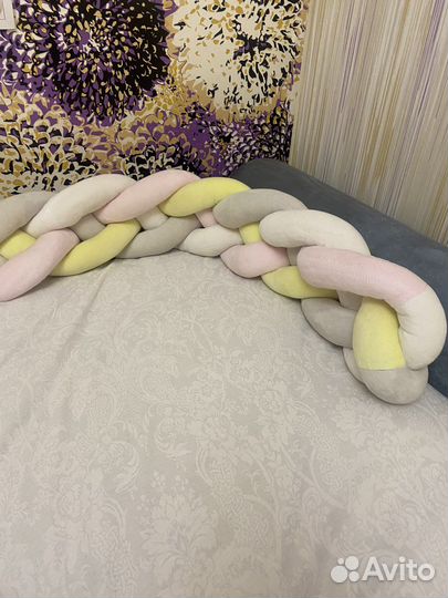 Подушка бортик косичка