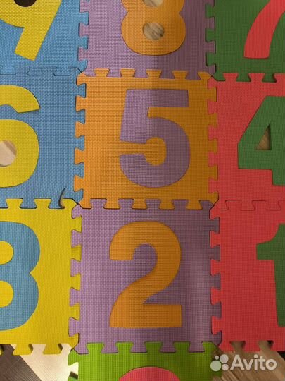 Коврик пазл мягкий цифры