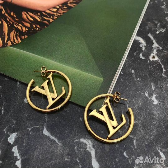 Серьги louis vuitton