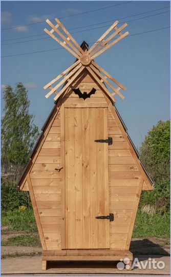 Дачный туалет деревянный прямоугольник вмн 791
