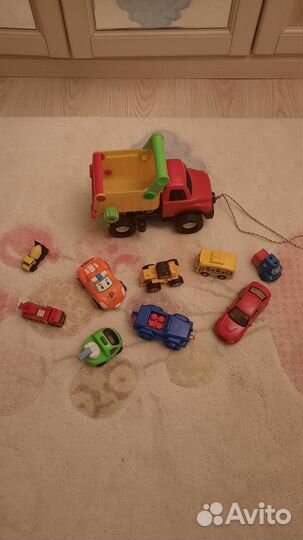 Мягкая игрушка, машинки