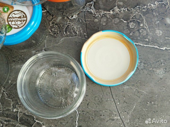 Баночки стеклянные с крышкой 0,125 литра 10 шт