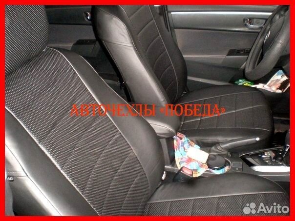 Чехлы Toyota Corolla 11 из экокожи чёрные Классика