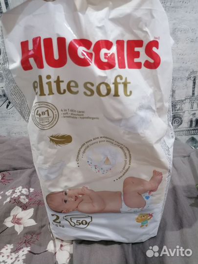 Подгузники huggies elite soft 2 4 6 кг