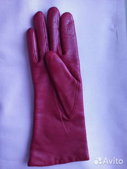 Перчатки женские кожаные
