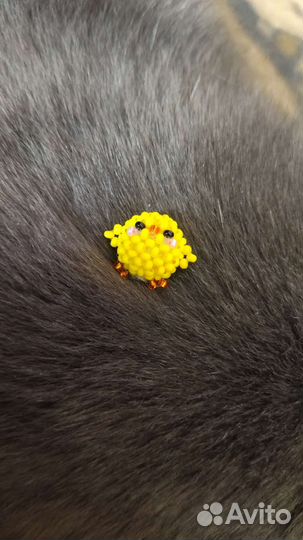 Цыпуля амигурумми из бисера