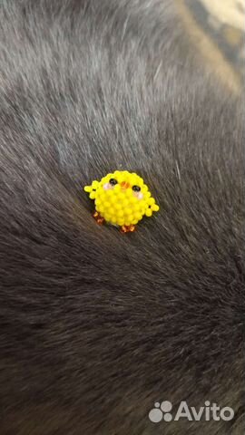 Цыпуля амигурумми из бисера