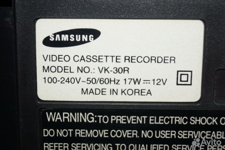 Видеомагнитофон samsung vk-30r