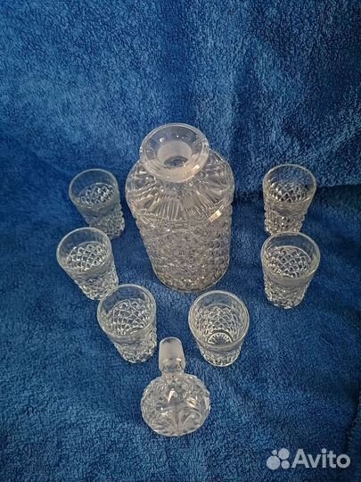 Графин - штоф хрустальный СССР и стопки