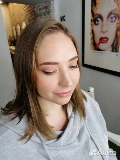 Макияж на дому, визажист, локоны, прическа