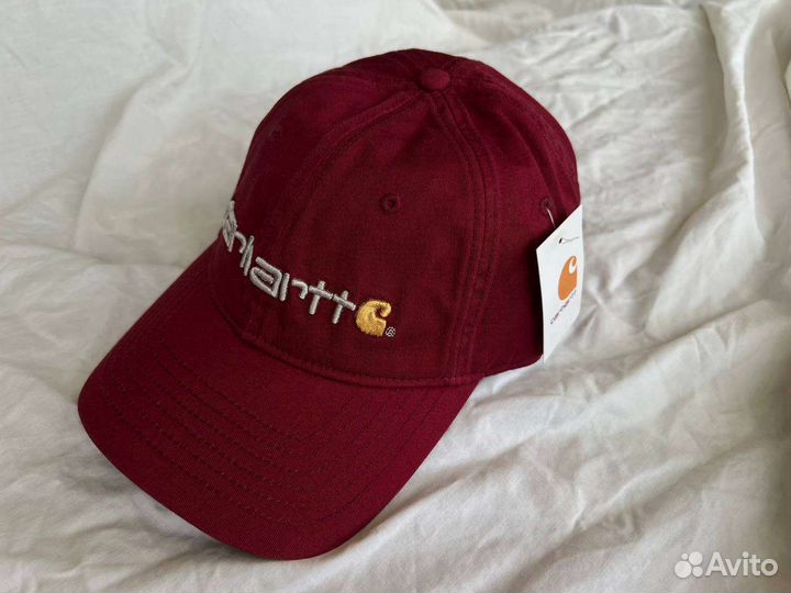 Кепка бейсболка Carhartt WIP бордовая