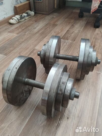 Гантели разборные, 2х28,5 кг