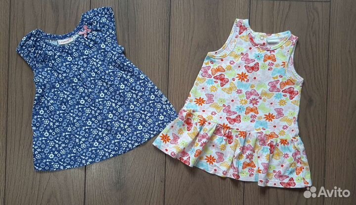 Летняя одежда вещи пакетом на девочку р.68