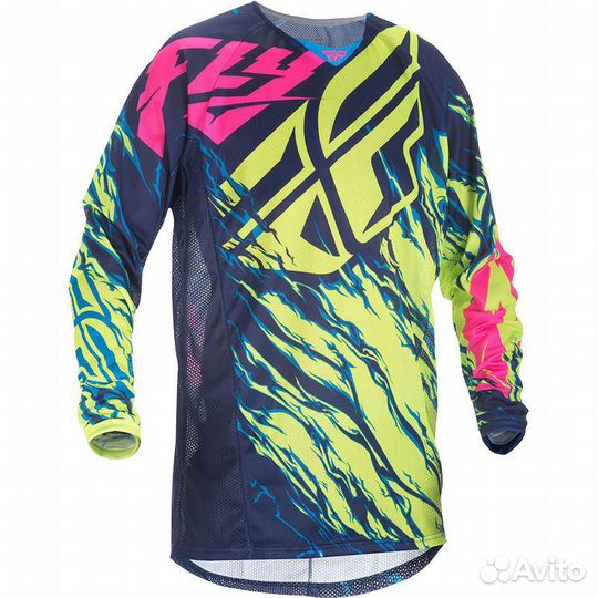 Джерси FLY racing kinetic relapse черный желтый XS