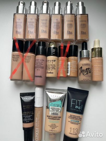 Крем тональный Chanel,Shiseido,Dior,Lancome