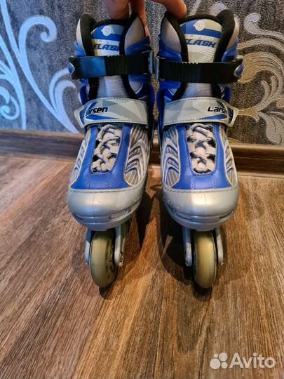 Роликовые коньки larsen + защита