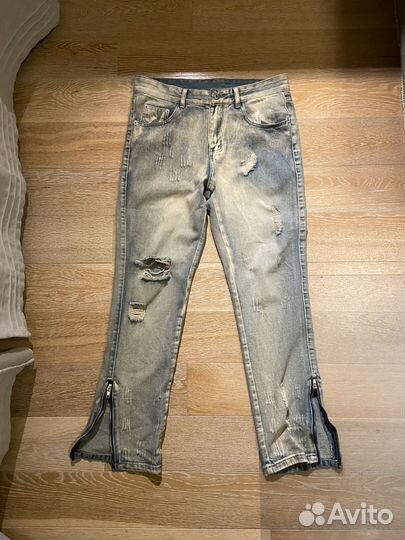 Джинсы slim fit Amiri type на руках