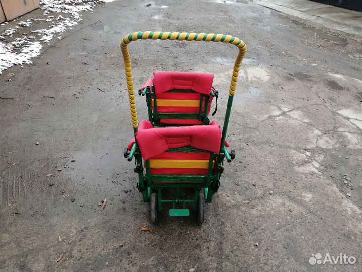 Сани двухместные трансформер (для двойни)