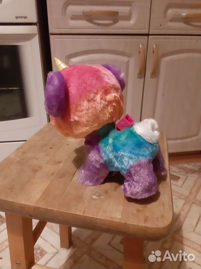 Игрушка кот-единорог на батарейках